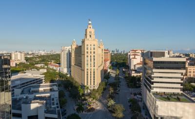 Downtown Drone Shot