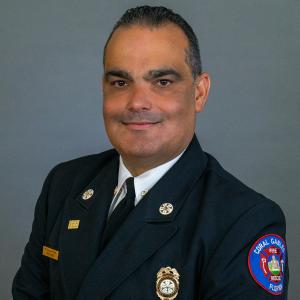Marcos de la Rosa in Fire uniform