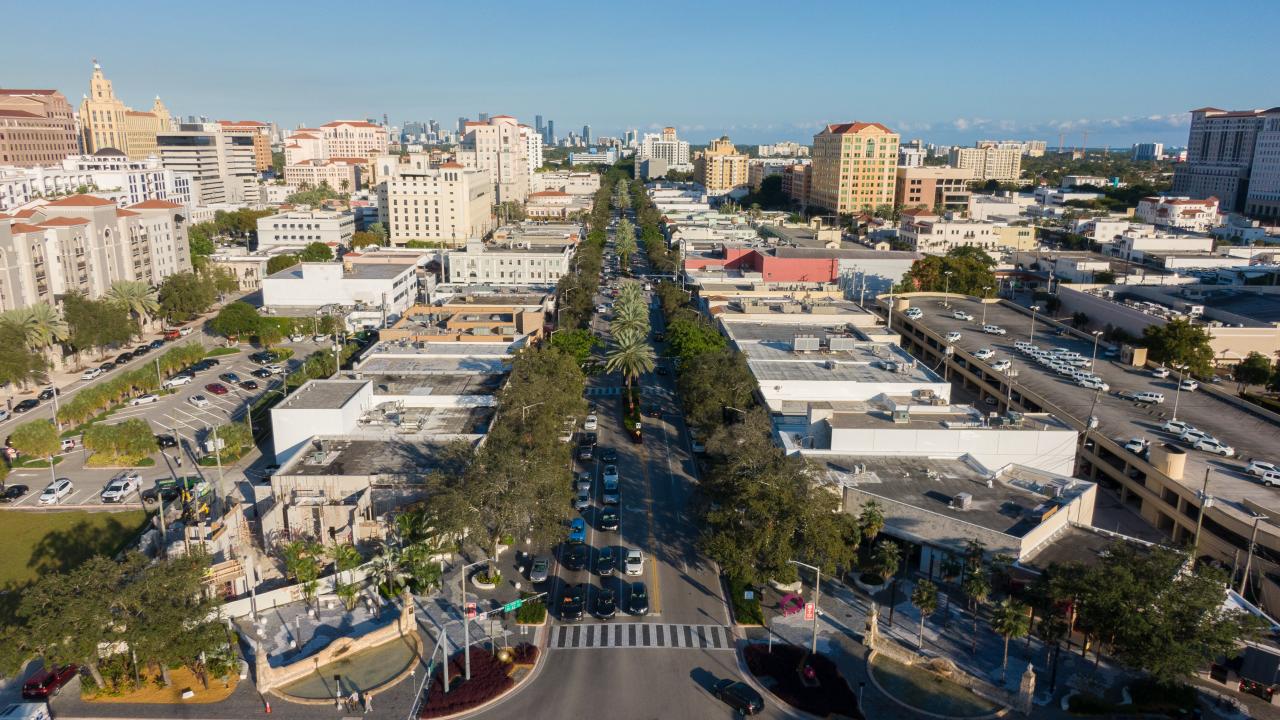 miracle mile drone shot
