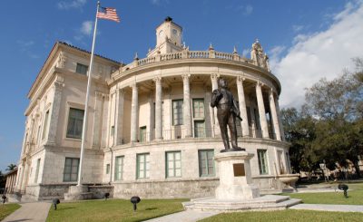 City Hall with Merrick Statue in front